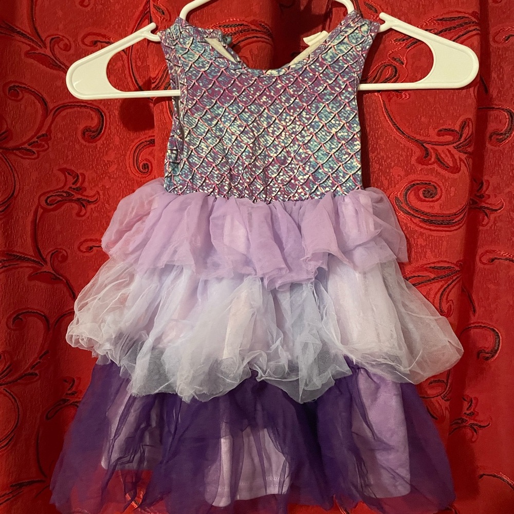 SHEIN Purple and Blue Kids Dance Dress